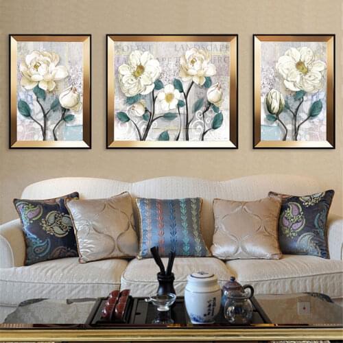 New Classical Flower Nordic Canvas Painting Home Decor Picture Wall Art Poster Vintage Print Living Room Bedroom Retro Painting