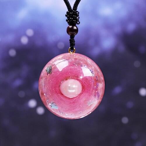 Orgone Pendant Necklace Reiki Pearl Natural Crystal Chakra Reiki Healing Jewelry Amulet For Women