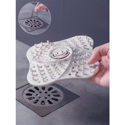 Silicone Sink Strainer Collect Drain Stopper Plug Sink Strainer Shower Drain Silicone Sink Drain Hair Stopper Catcher Filter