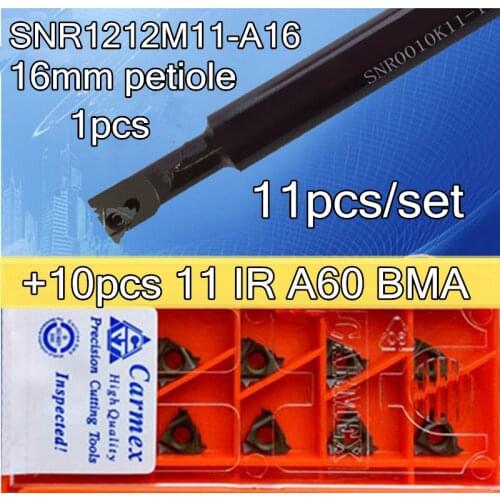 SNR1212M11-A16 16mm petiole CNC Internal thread Turning tool 1pcs +10pcs Carmex 11 IR A60 BMA 11pcs/set Free shipping