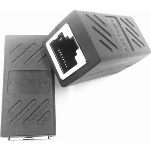 2pcs RJ45 Coupler ethernet cable coupler LAN connector inline Cat7/Cat6/Cat5e Ethernet Cable Extender Adapter Female to Female