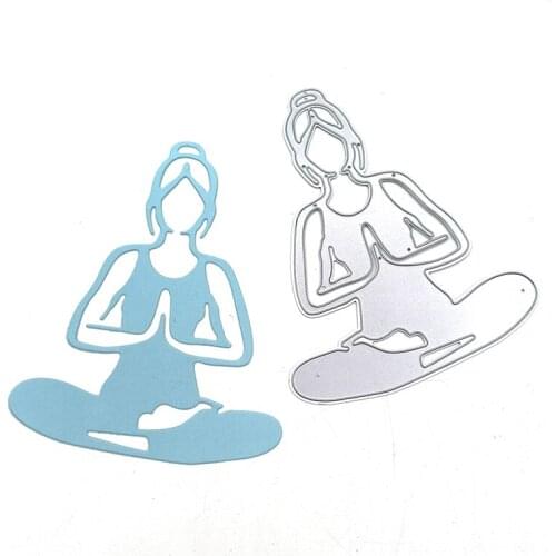 Julyarts Do Yoga Stencils for Diy Scrapbooking Cutting Dies For DIY Scrapbooking Embossing Paper Card Photo Album Making Craft