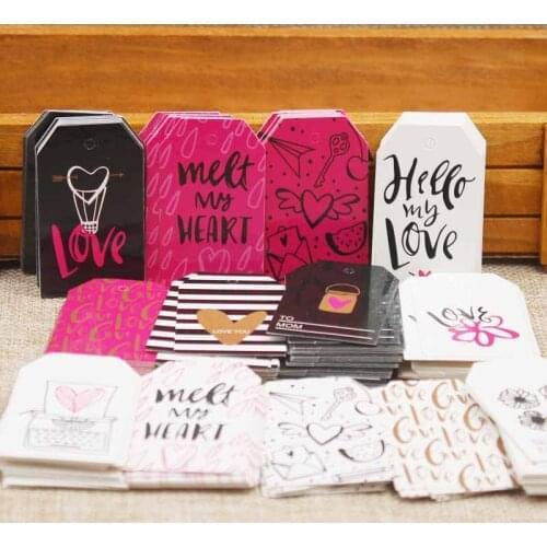 Zerong heart shape gift label tag ,vintage thank you kraft tag for gifts ,candy favors decoration label tag 5.5x4cm /3x5cm