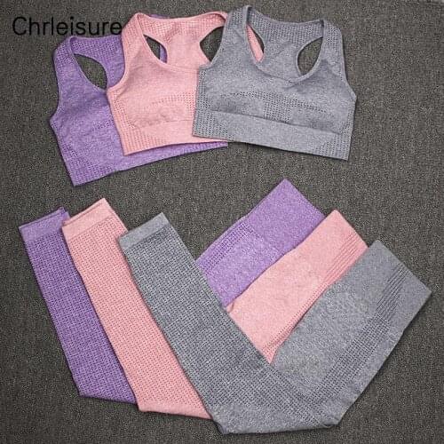 CHRLEISURE Women Tracksuit 2 Piece Set Sexy Crop Tops High Waist Pants Gym Two Piece Set Women Sweat Suits Women Matching Sets