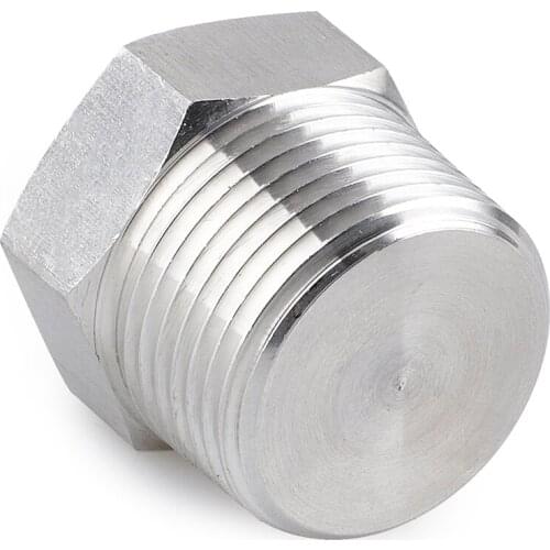 1PCS 3/4" NPT Male 304 Stainless Steel Fuel Hose Pipe Oil Fittings Adapter Oil Plug Countersunk End Plug With Hex Head