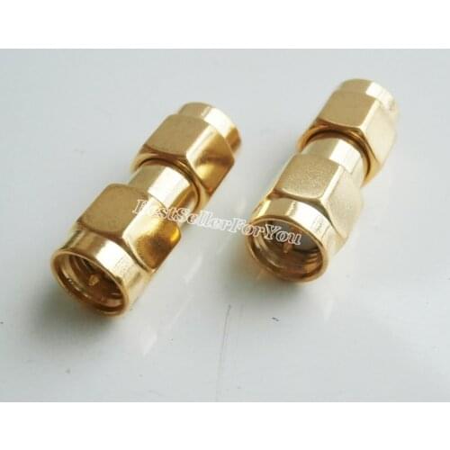 1Pcs Adapter SMA Connector Male To SMA Connector Male Plug RF Connector Straight Gold Plated