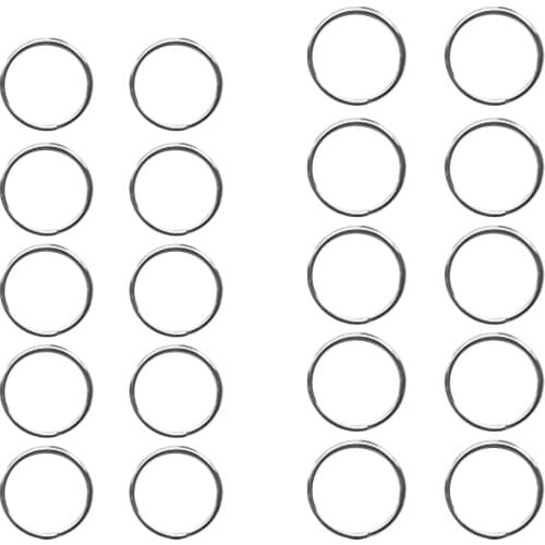 10 Pieces Lightweight Silver 316 Stainless Steel Outdoor Sports Underwater Scuba Diving Split Ring Gear Attachment 30mm/22mm