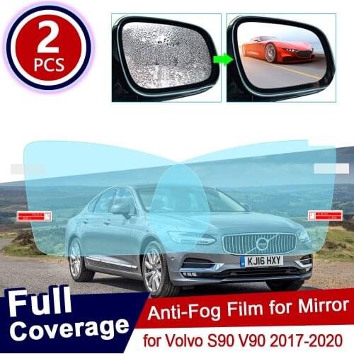 2pc for Volvo S90 V90 2017 2018 2019 2020 Full Cover Anti Fog Film Rearview Mirror Clear Anti-Fog Films Accessories Stickers