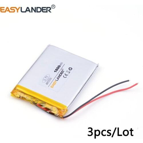 3pcs /Lot 485559 1600mAh 3.7v lithium Li ion polymer rechargeable battery For MP3 MP4 GPS Digital Products battery pack