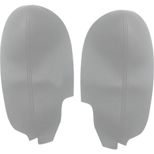 2Pcs/Set Car Grey Front Door Panel Armrest Cover Microfiber Leather Fit For Acura TSX 2009 2010 2011 2012 2013 2014