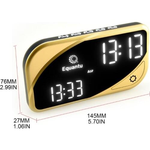 Digital Automatic Azan Adhan Clock Islamic Muslim Prayer LCD Table Alarm Clock Desktop Table Azan Prayer Counter