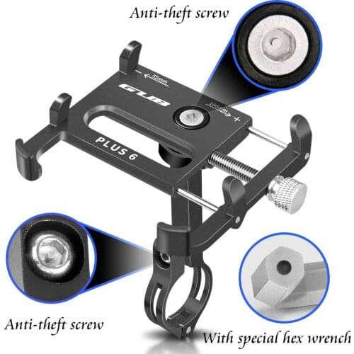 GUB Metal Bicycle Phone Holder Bike Handlebar Stand Clip For 3.5 to 7.15 Inch Phone Holder MTB Mountain Road Cycling Accessories