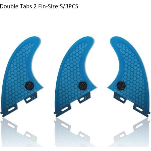 Surfboard Double Tabs 2 Fins S/M/L fins Tri-fin Set Surfboard Fin Fibreglass Fins Double Tabs 2 Quilhas Fins