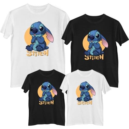 Disney Lilo & Stitch T shirt Comfortable Breathable 100% cotton Fashion clothes for teens Mens Woman T-shirts Children clothes