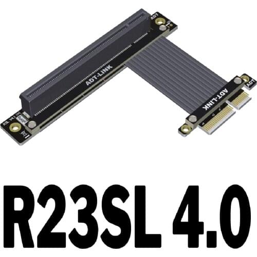 ADT-Link PCI-E 4.0 x4 to x16 Riser Cable Graphics Card Conversion Ribbon Cord for RTX3090 RX6800xt PCI Express 4x 16x R23 Serie