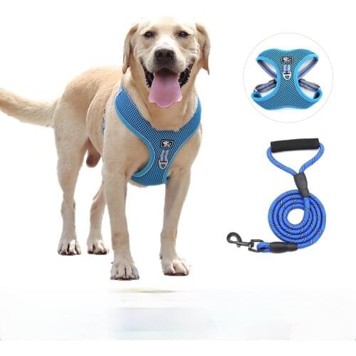 New Pet Dog Vest Harness for Big Dog Chest Strap Explosion-proof Breathable Reflective Dog Leashes Accessories