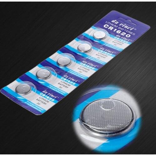 2021 New 5PCS Lithium Battery CR1620 Electronic Button Coin Cell Batteries 3VECR1620 DL1620 5009LC Watch Toy Remote CR 1620