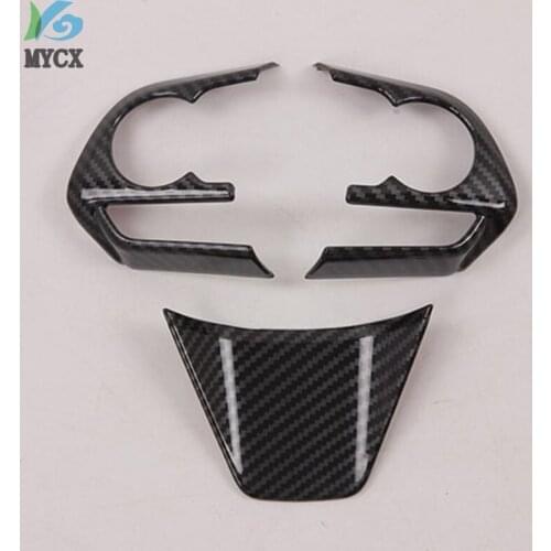 For toyota rav4 rav 4 xa50 50 2019 2020 Steering wheel trim interior frame decoration car accessories plastic carbon fiber