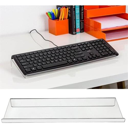 Transparent Computer Tilted Keyboard Storage Shelf Home Office PC Keyboard Standing Rack Clear Keyboard Showing Holder Ergonomic