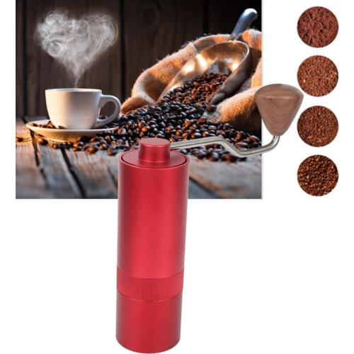 Mini Stainless Steel Manual Coffee Grinder Coffee Bean Mill Machine Kitchen Accessory Red 30g