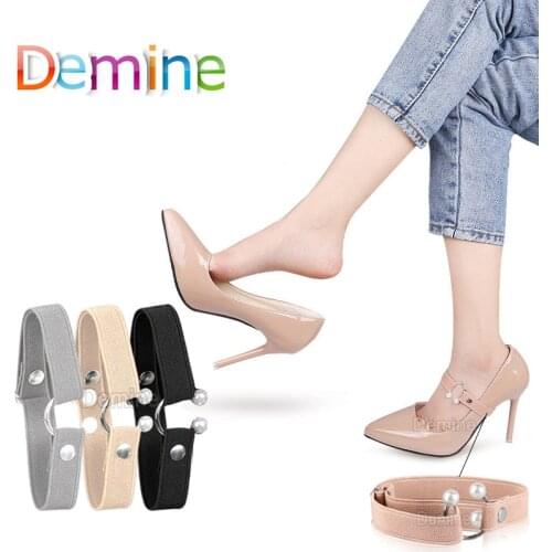 Women Shoelaces for High Heel Shoes Elastic Laces Bundle Shoelace Holding Loose Anti-skid Strap Pearl Lace Shoe Accessories