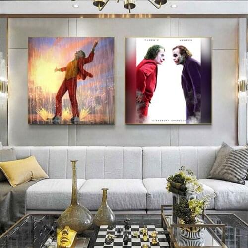 Modern USA Movie Wall Art Portrait Figure Painting JOKER Print Poster Canvas Wall Picture for Living Room Cuadros Home Decora