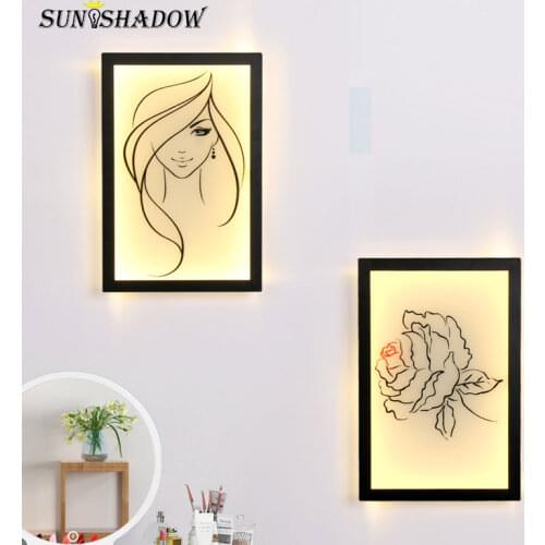 Modern Led Wall Light Black Painting Wall lamp for Living room Bedroom Dining room Kitchen Bedside Light Sconce Wall Led Lamps