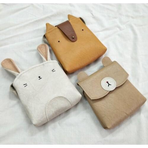 Baby Girls Boys Bear Coin Bags Kids Cute Bunny Fox Messenger Bags Shoulder Bag