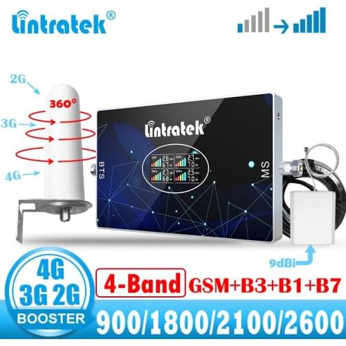 LTE 4G Signal Booster 900 1800 2100 2600 Cellular Amplifier Four Band GSM 2G 3G 4G B20 B3 B1 Mobile Phone Repeater Voice Call