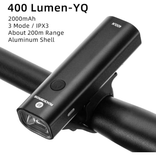 ROCKBROS Bicycle Light USB LED 2000mAh Bicycle Headlight Cycle MTB Front Lamp Bike Accessories Cycling Flashlight Bike Light