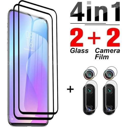 4-in-1 Protective Tempered Glass On The For Xiaomi Mi 9t Screen Protector For Xiaomi Mi A1 A2 5X 6X Phone Camera Protector Lens
