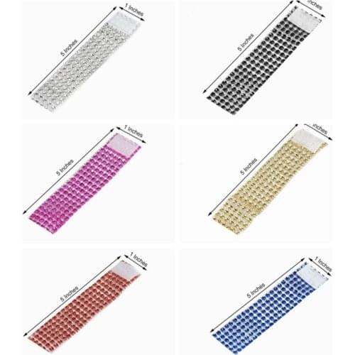 25pcs Lot 1"x5" Diamond Rhinestone Buckle For Napkin Ring Chair Sash Band Tie Bow For Wedding Event Decoration