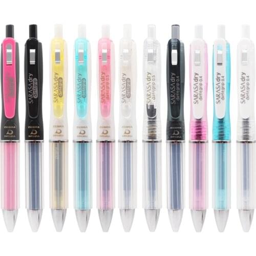 ZEBRA JJZ49 SARASA DRY Airfit Grip Gel Pens 0.5mm 0.4mm Quick-Drying Anti-fatigue Student Office Stationery