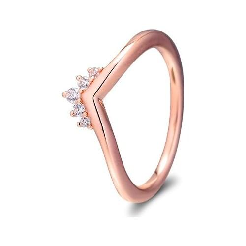 GPY Ring Women Anel Feminino 925 Jewelry Sterling Silver Anillos Mujer Wedding Engagement Bagues Rose Tiara Wishbone Rings