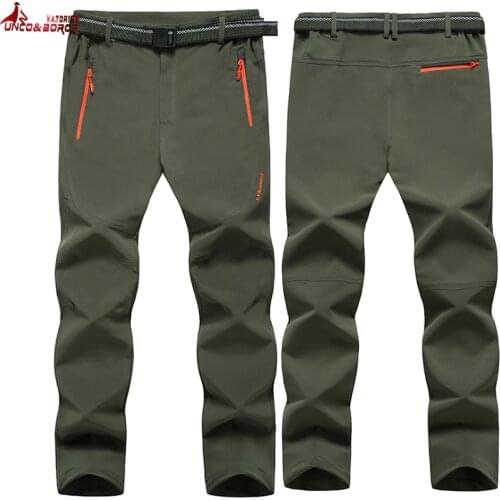 UNCO&BOROR plus size L~6XL 7XL 8XL Quick Dry UV Resistant Pant For Man Softshell waterproof Trousers outwear men Joggers pants