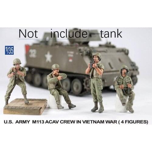 1/35 US Army rest Crew in summer toy Resin Model Miniature Kit unassembly Unpainted