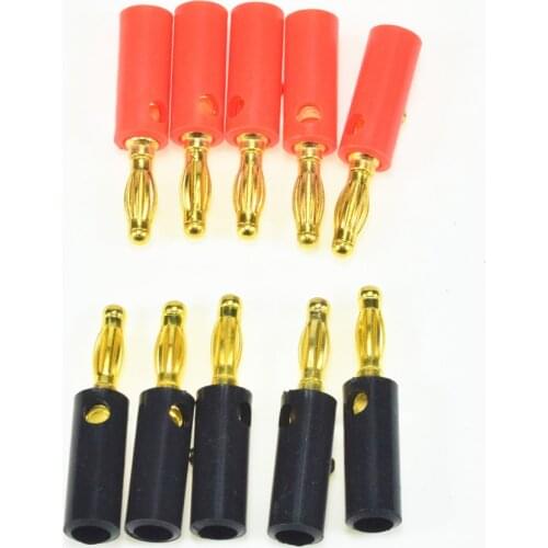 10pcs Banana Plug 4mm Audio Speaker Screw Banana Plugs Connectors 4mm