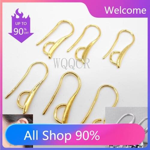 100PCS Fashion Jewelry Discovery Tri-color Selection 925 Silver 18 K Gold Lady DIY Jewelry Making Accessories Ear Hook