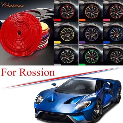 9 Colors Car Wheel Hub Rim for Rossion Q1 Edge Protector Ring Tire Strip Guard Rubber Decals 8M