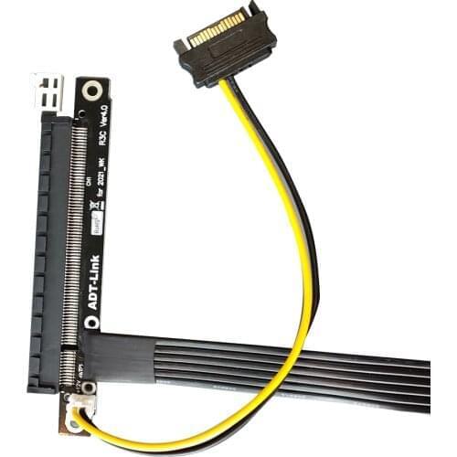 ADT-Link RTX3090 Graphics Card Extension Cable PCIe 4.0 x16 To x1 Riser Card A/N Cards Gen4 PCI-E4 Riser Cable For BTC Miner