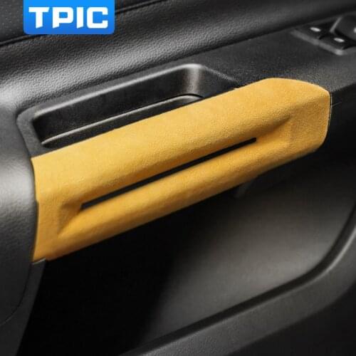 Alcantara Car Decoration Accessory Inner Door Handles Cover Trim Sticker Styling For Ford Mustang 2015 2016 2017 2018 2019 2020