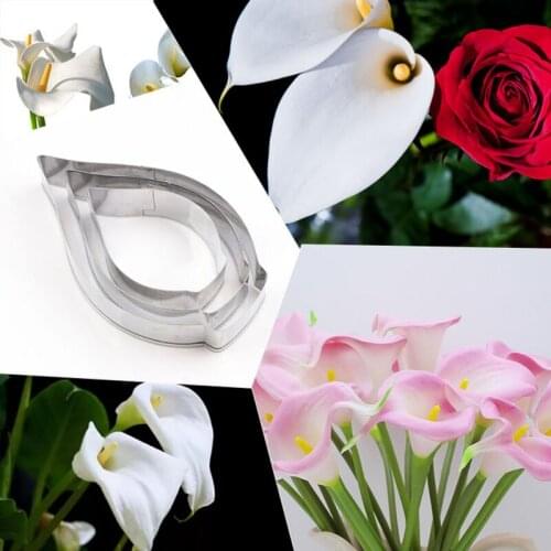 Calla Lily 3Pcs Stainless Stell Cookie Cutter Pastry & Biscuit Baking Cutter Cake Decorating Tools Cupcake Mold Fondant Tools