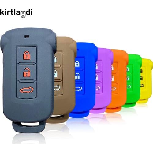 Kirtlandi for Mitsubishi Delica D5 Car Key Cover Case for Mitsubishi Outlander 2014 Pajero Delica Key Chains Car Accessories Bag