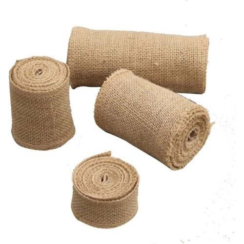 Jute Burlap Ribbon 10M Vintage Wedding Centerpieces Decoration Sisal Lace Trim Jute Hessian Rustic Event Party Cake Supplies