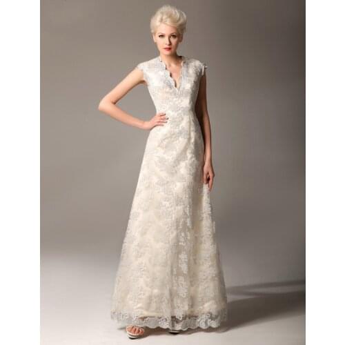 Elegant Lace Evening V Neck Sleeveless A Line Long envio gratis Prom bridal Gown 2021 Off The Shoulder Bespoke Wedding Dresses