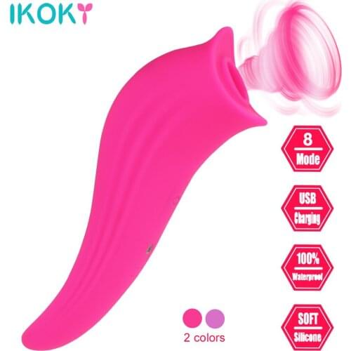 Erotic Sex Masturbator Toys 8 Speeds Nipple Tongue Sucker Vibrating Vagina Clitoris Stimulator Sucking Vibrator for Women