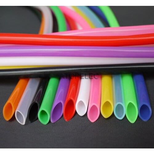 3*6 Flexible Soft Food Grade Silicone Hose Tube Pipe ID_3mm OD_6mm Black/Red/Yellow/Green/Blue/White/Clear 180Deg.C