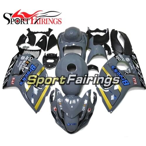 Gloss Grey Gold Blue Full Fairings For Suzuki GSXR1300 Hayabusa 2008 - 2016 09 10 11 12 13 14 15 16 ABS Motorcycle Bodywork Hull