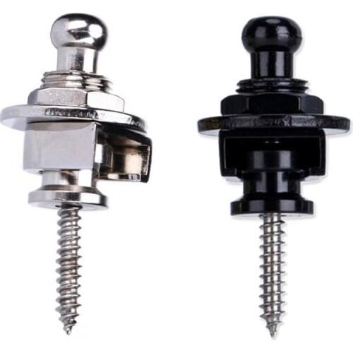 Guitar Strap Nails Universal Metal Non-Slip Electric Guitar Strap Copper Chromed Round Pegs Musical Instrument Guitar Accessory