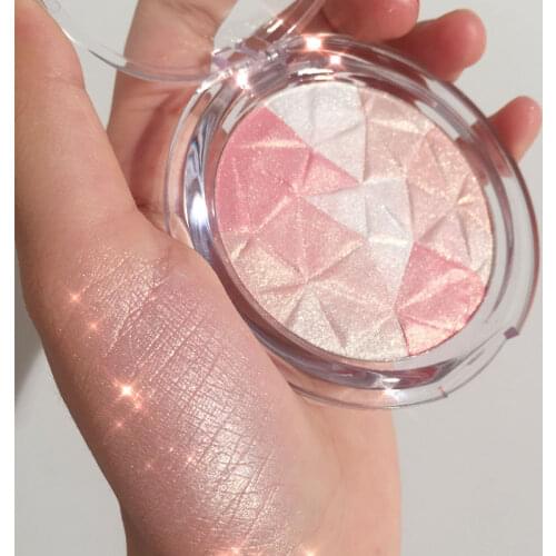 3 Colors Highlighter Powder Glitter Palette Makeup Glow Face Contour Shimmer Highlight Cosmetics Wholesale